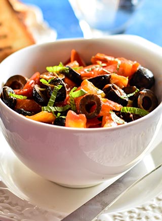 Sautéed Black Olives with tOMATOES 